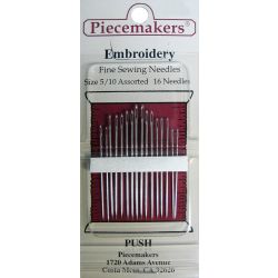 PM Embroidery Needles 12-E5/10 Assorted