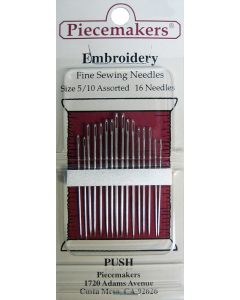 PM Embroidery Needles 12-E5/10 Assorted