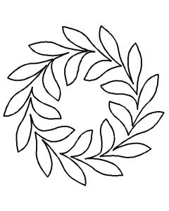 Leafy Feathered Circle | 8 by Stencil